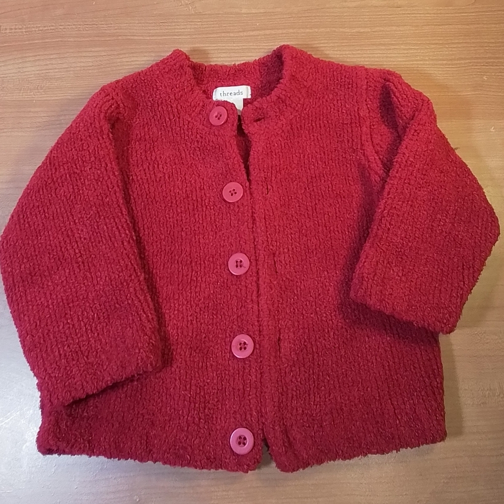 Infant Girl's Red Threads Sweater (3-6M)